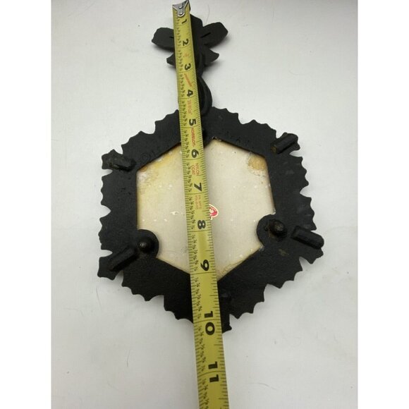 Vtg Cast Iron & Ceramic Trivet Lego Japan‎ 1970s Peach Fruit On White - Picture 6 of 10